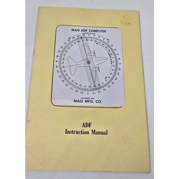 Vintage Mag MFG Co Mag ADF Computer Scale Manual Flight Calculator Manual 1962 - Picture 1 of 4